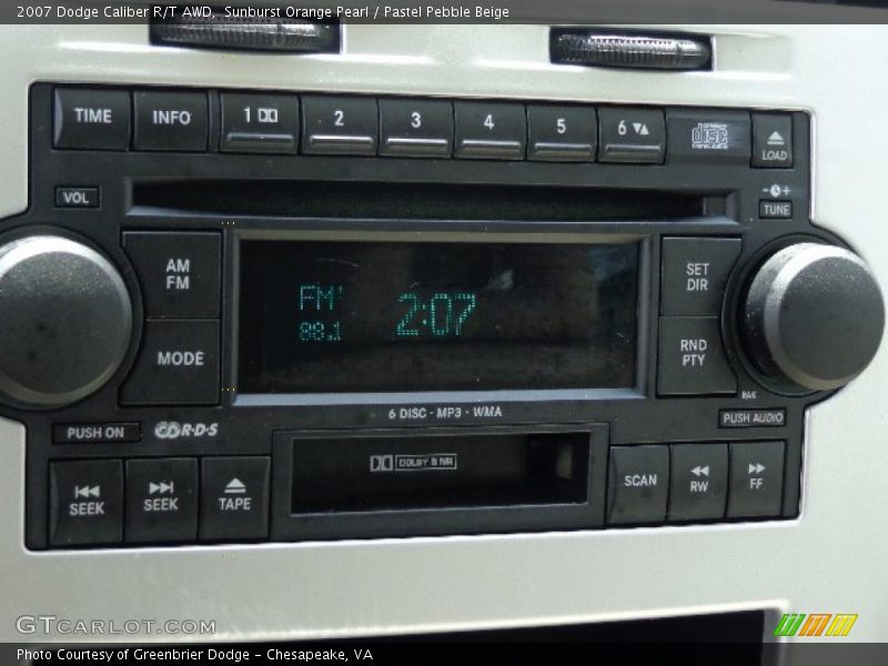 Sunburst Orange Pearl / Pastel Pebble Beige 2007 Dodge Caliber R/T AWD