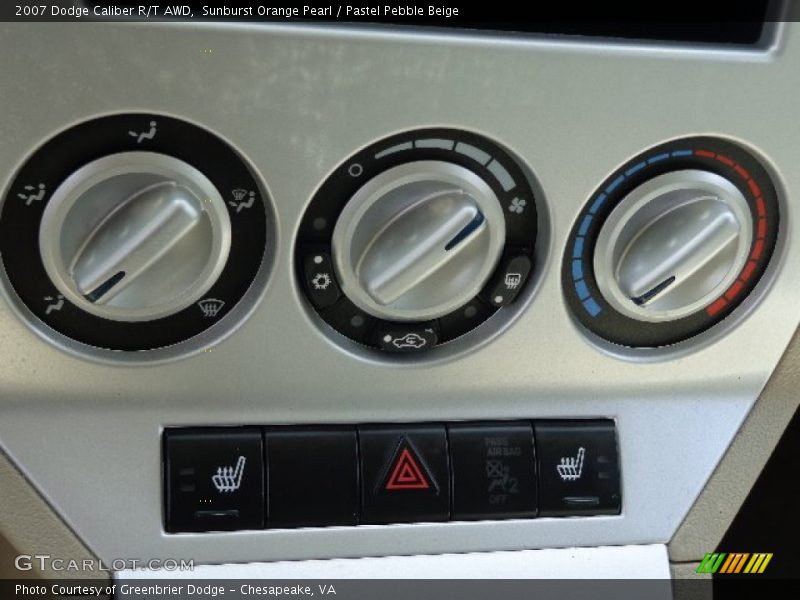 Sunburst Orange Pearl / Pastel Pebble Beige 2007 Dodge Caliber R/T AWD