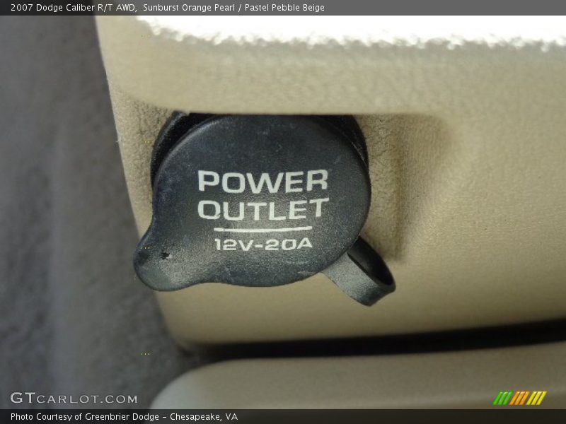 Sunburst Orange Pearl / Pastel Pebble Beige 2007 Dodge Caliber R/T AWD