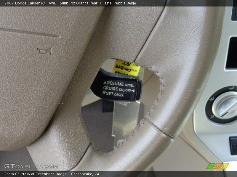 Sunburst Orange Pearl / Pastel Pebble Beige 2007 Dodge Caliber R/T AWD