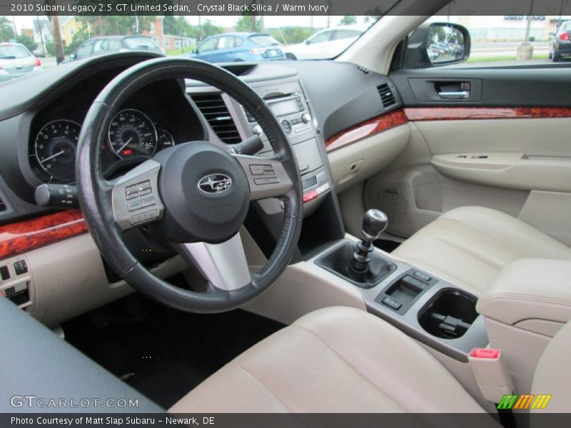 Crystal Black Silica / Warm Ivory 2010 Subaru Legacy 2.5 GT Limited Sedan