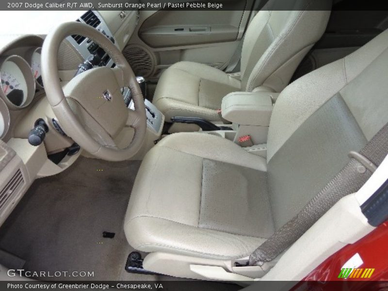Sunburst Orange Pearl / Pastel Pebble Beige 2007 Dodge Caliber R/T AWD