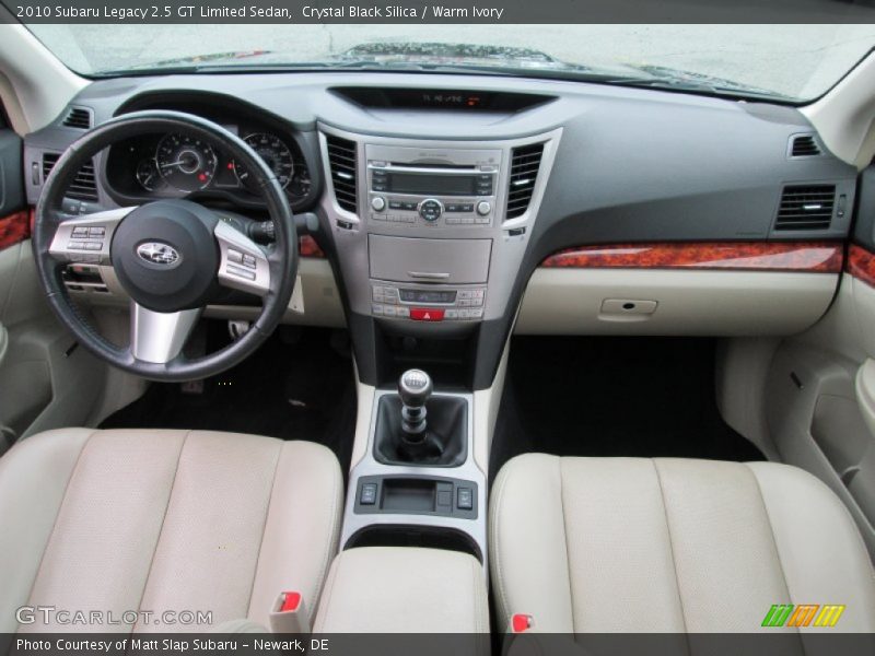 Crystal Black Silica / Warm Ivory 2010 Subaru Legacy 2.5 GT Limited Sedan