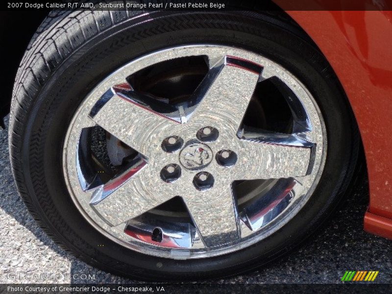 Sunburst Orange Pearl / Pastel Pebble Beige 2007 Dodge Caliber R/T AWD