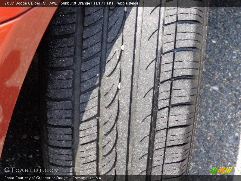 Sunburst Orange Pearl / Pastel Pebble Beige 2007 Dodge Caliber R/T AWD