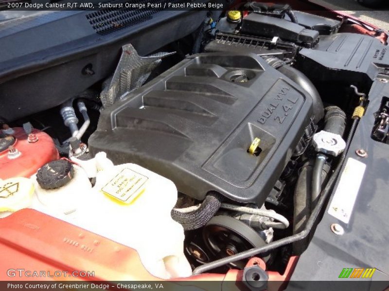 Sunburst Orange Pearl / Pastel Pebble Beige 2007 Dodge Caliber R/T AWD