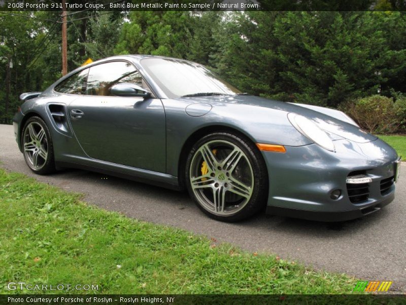 Baltic Blue Metallic Paint to Sample / Natural Brown 2008 Porsche 911 Turbo Coupe