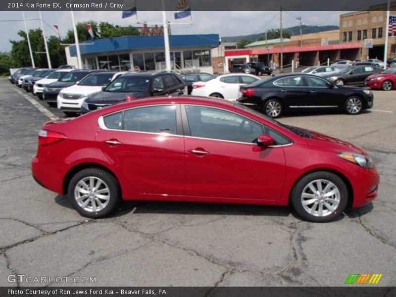 Crimson Red / Gray 2014 Kia Forte EX
