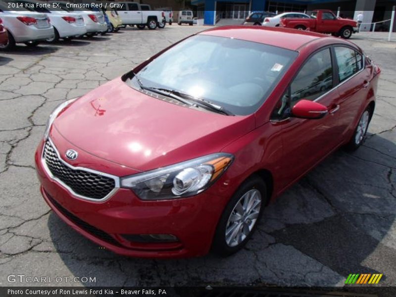 Crimson Red / Gray 2014 Kia Forte EX