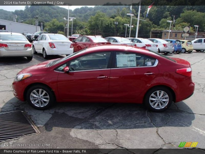 Crimson Red / Gray 2014 Kia Forte EX