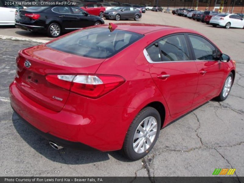 Crimson Red / Gray 2014 Kia Forte EX