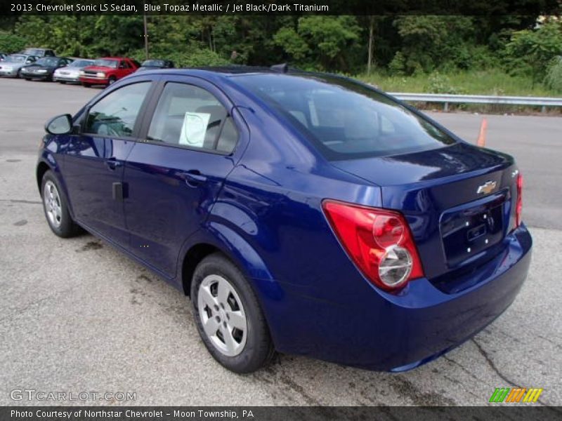 Blue Topaz Metallic / Jet Black/Dark Titanium 2013 Chevrolet Sonic LS Sedan