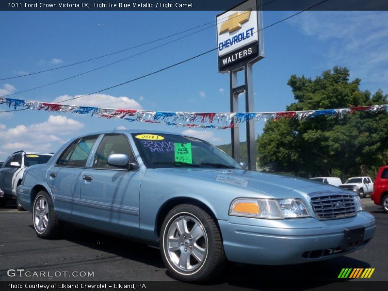 Light Ice Blue Metallic / Light Camel 2011 Ford Crown Victoria LX