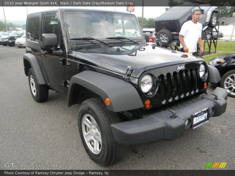 Black / Dark Slate Gray/Medium Slate Gray 2010 Jeep Wrangler Sport 4x4