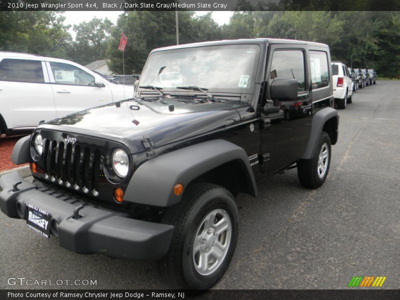 Black / Dark Slate Gray/Medium Slate Gray 2010 Jeep Wrangler Sport 4x4
