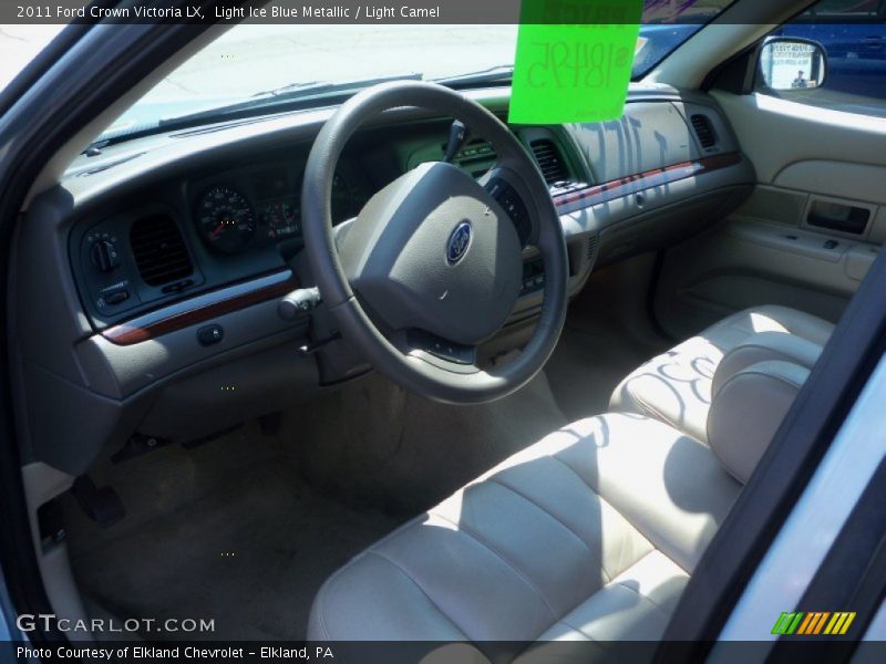 Light Ice Blue Metallic / Light Camel 2011 Ford Crown Victoria LX