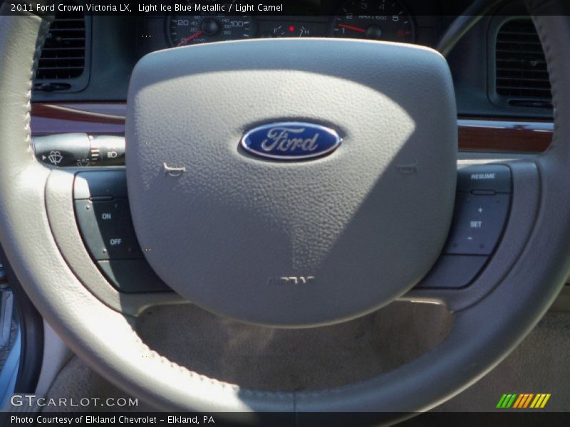 Light Ice Blue Metallic / Light Camel 2011 Ford Crown Victoria LX