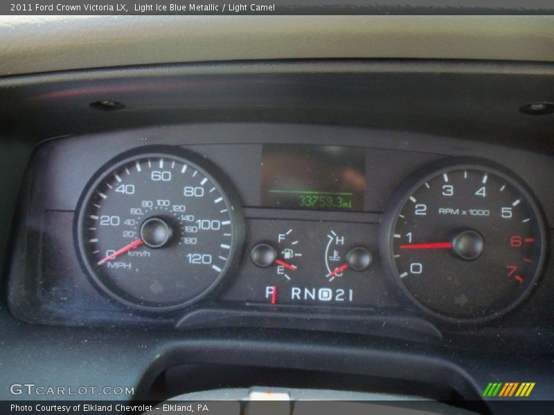 Light Ice Blue Metallic / Light Camel 2011 Ford Crown Victoria LX