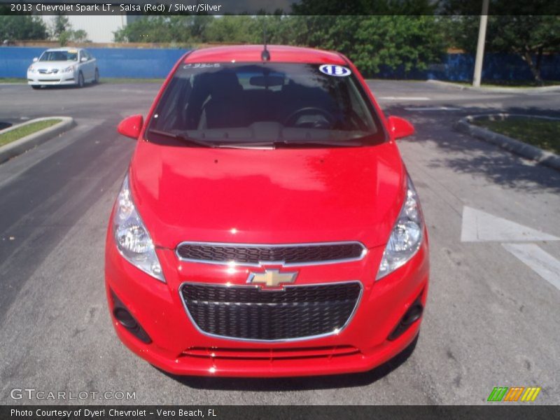 Salsa (Red) / Silver/Silver 2013 Chevrolet Spark LT
