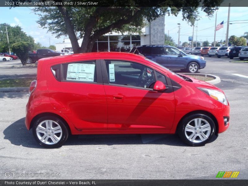Salsa (Red) / Silver/Silver 2013 Chevrolet Spark LT