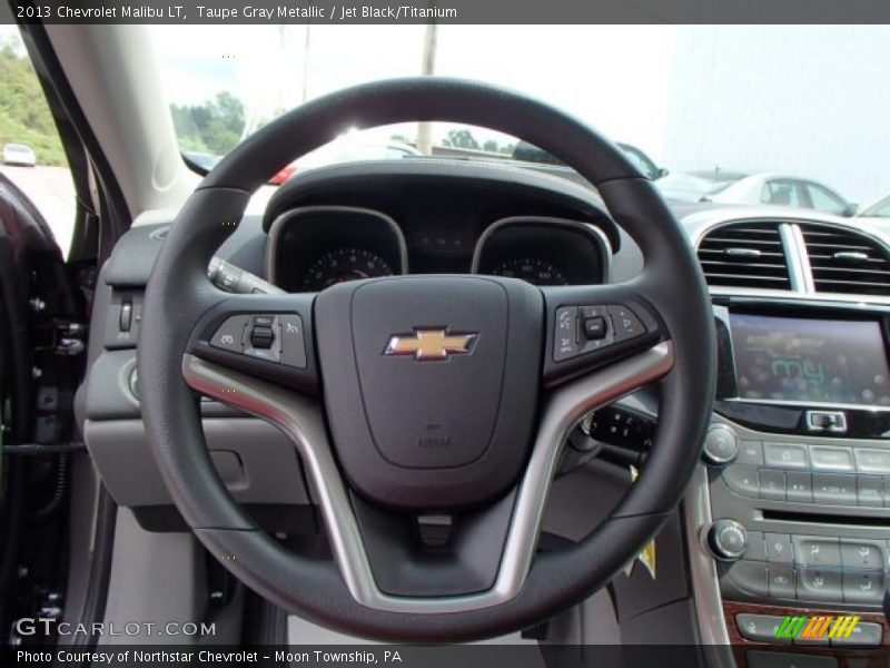 Taupe Gray Metallic / Jet Black/Titanium 2013 Chevrolet Malibu LT