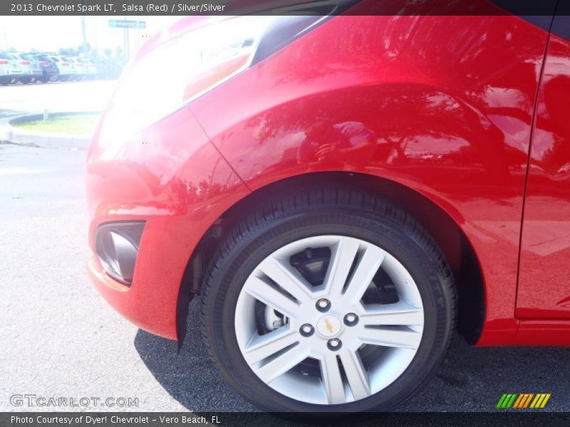 Salsa (Red) / Silver/Silver 2013 Chevrolet Spark LT