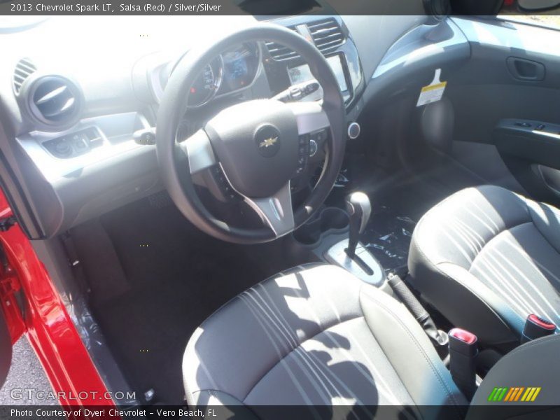 Salsa (Red) / Silver/Silver 2013 Chevrolet Spark LT