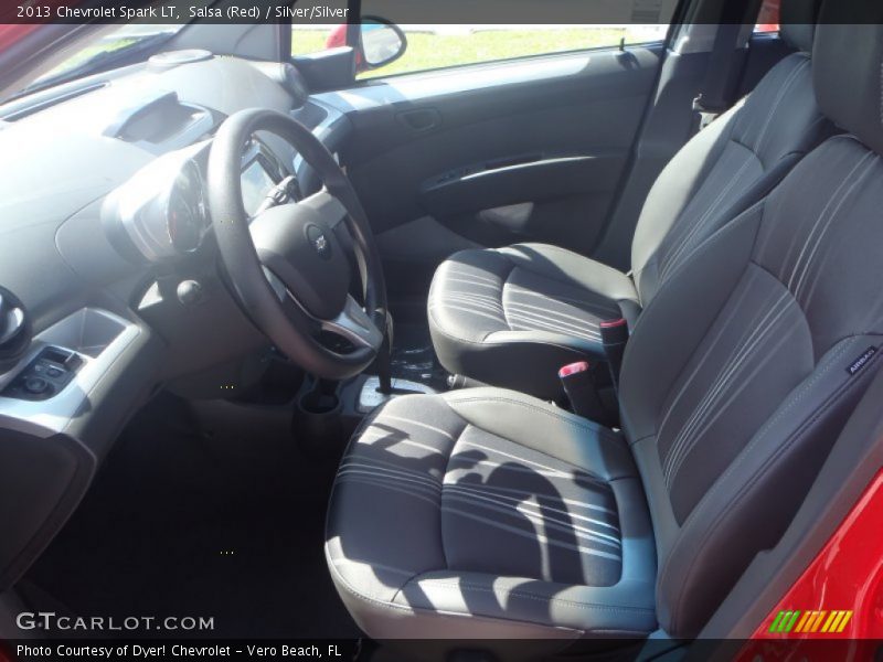 Salsa (Red) / Silver/Silver 2013 Chevrolet Spark LT
