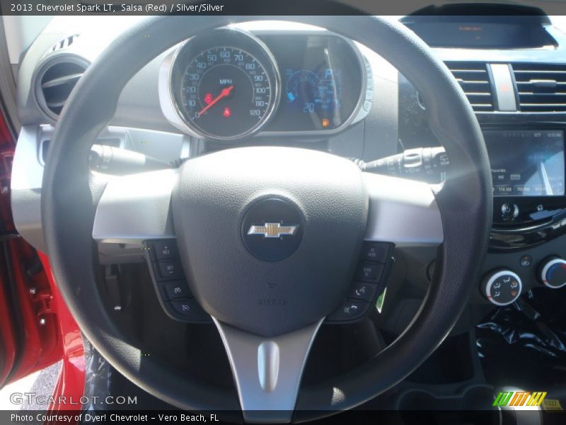 Salsa (Red) / Silver/Silver 2013 Chevrolet Spark LT