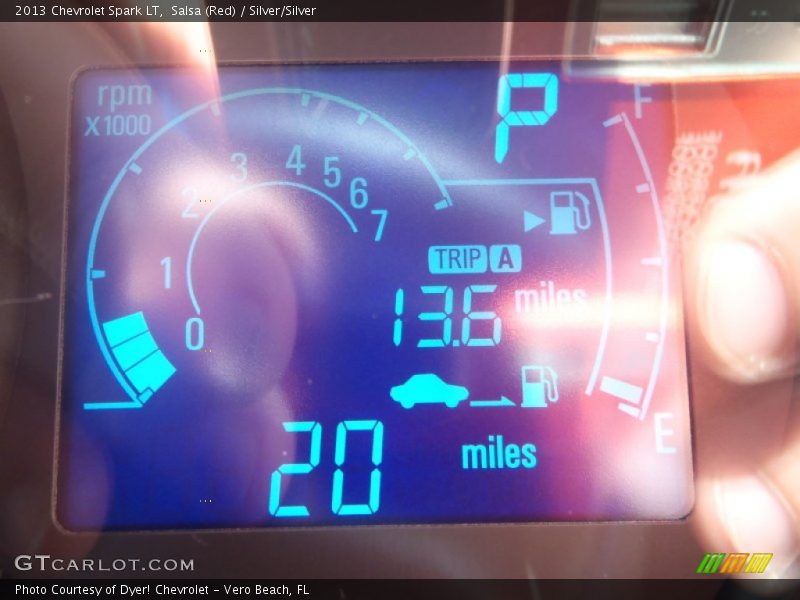 Salsa (Red) / Silver/Silver 2013 Chevrolet Spark LT