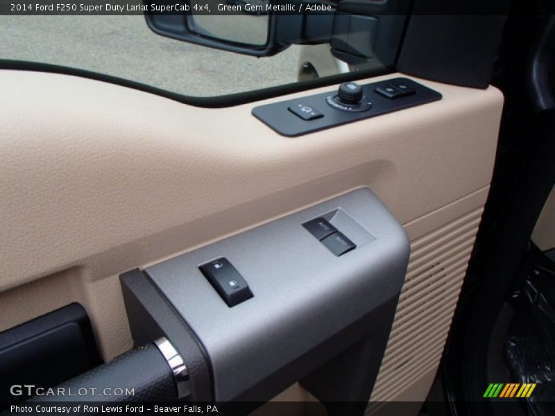 Green Gem Metallic / Adobe 2014 Ford F250 Super Duty Lariat SuperCab 4x4