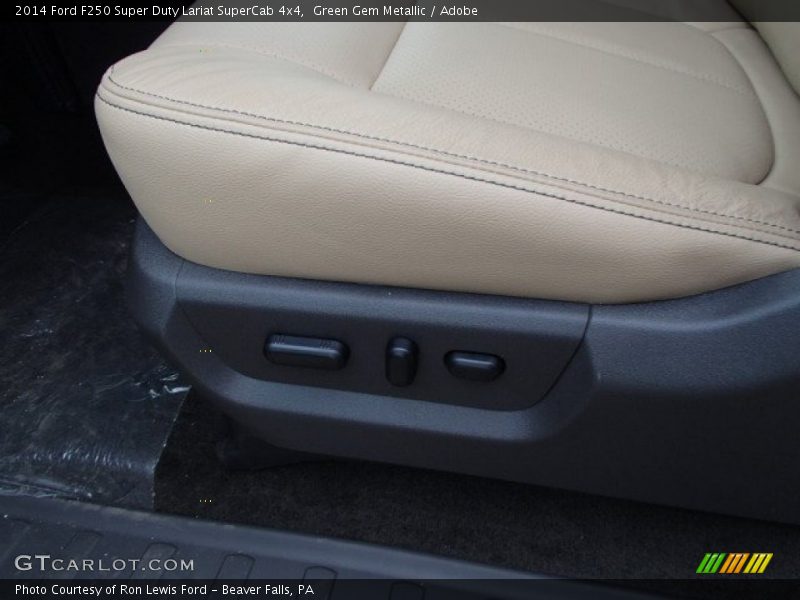 Green Gem Metallic / Adobe 2014 Ford F250 Super Duty Lariat SuperCab 4x4