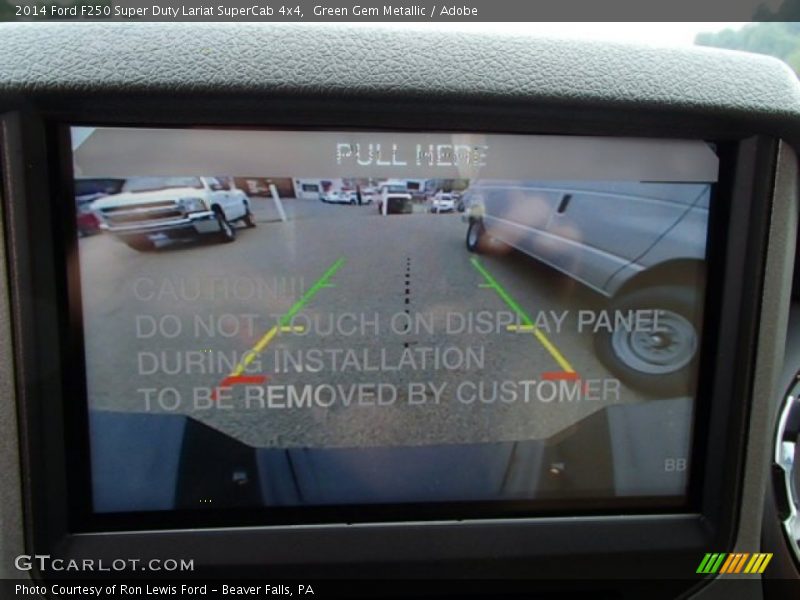 Green Gem Metallic / Adobe 2014 Ford F250 Super Duty Lariat SuperCab 4x4