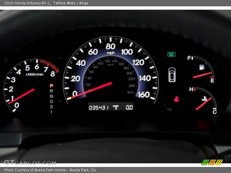 Taffeta White / Beige 2010 Honda Odyssey EX-L