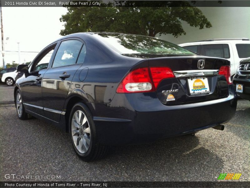 Royal Blue Pearl / Gray 2011 Honda Civic EX Sedan
