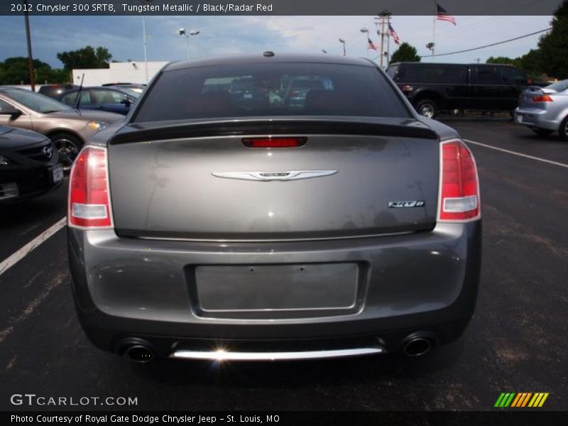 Tungsten Metallic / Black/Radar Red 2012 Chrysler 300 SRT8