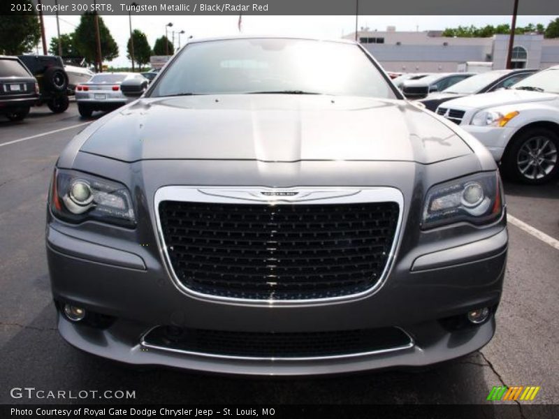 Tungsten Metallic / Black/Radar Red 2012 Chrysler 300 SRT8
