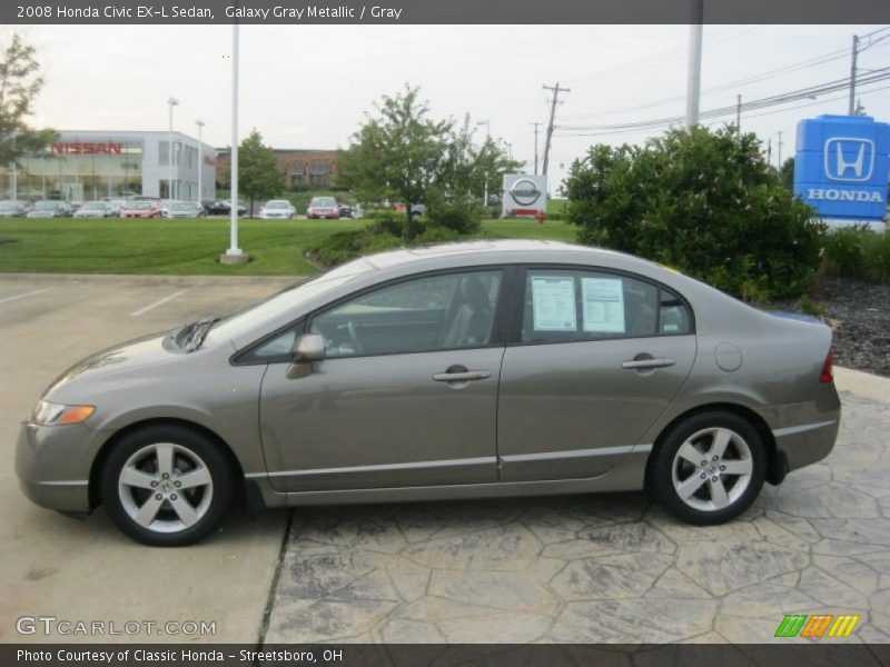 Galaxy Gray Metallic / Gray 2008 Honda Civic EX-L Sedan