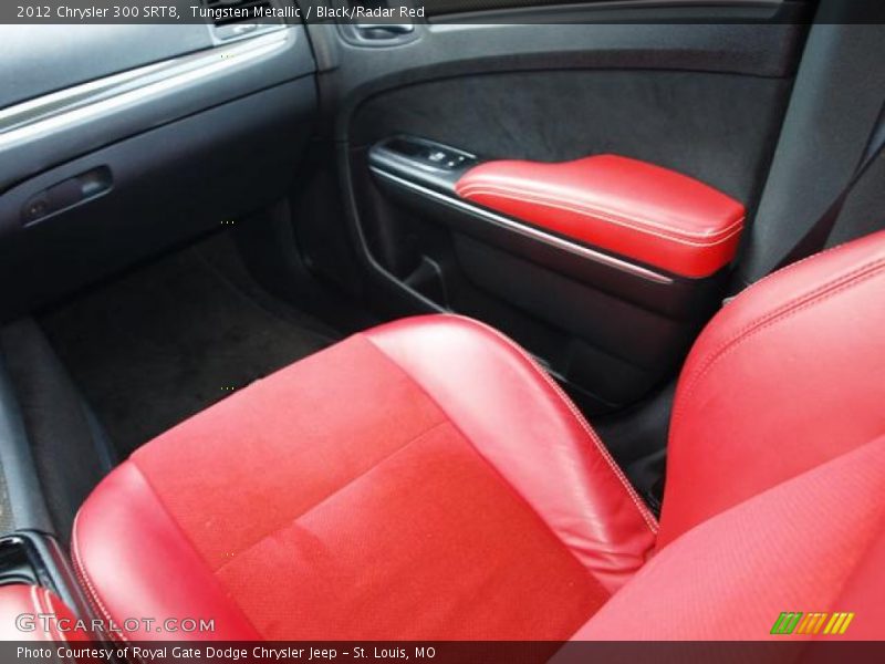 Tungsten Metallic / Black/Radar Red 2012 Chrysler 300 SRT8