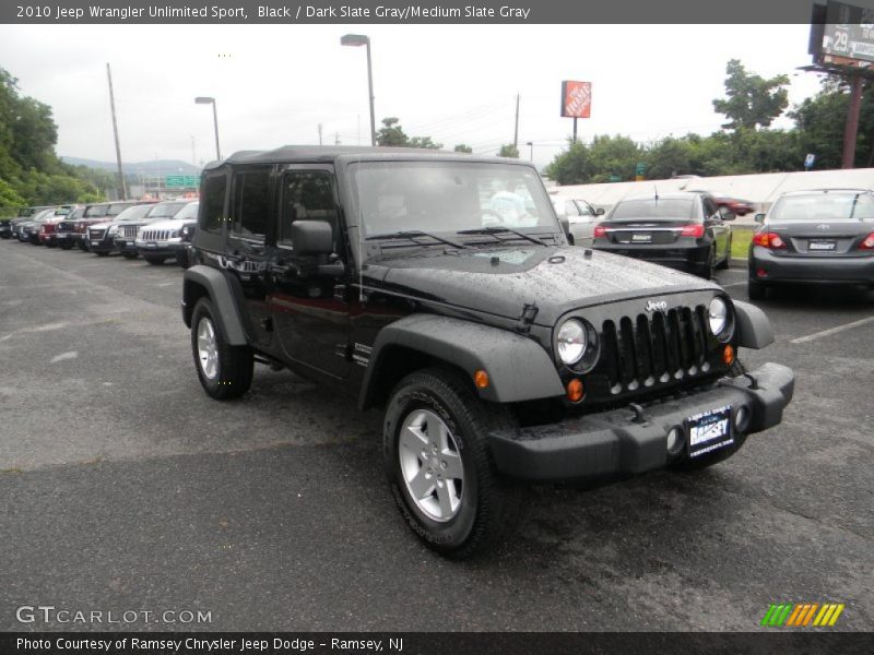 Black / Dark Slate Gray/Medium Slate Gray 2010 Jeep Wrangler Unlimited Sport