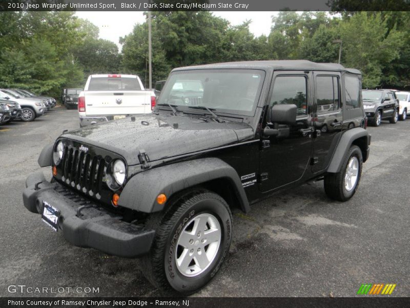 Black / Dark Slate Gray/Medium Slate Gray 2010 Jeep Wrangler Unlimited Sport