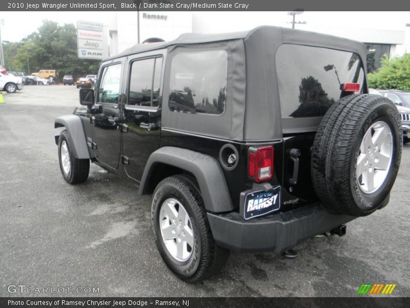 Black / Dark Slate Gray/Medium Slate Gray 2010 Jeep Wrangler Unlimited Sport