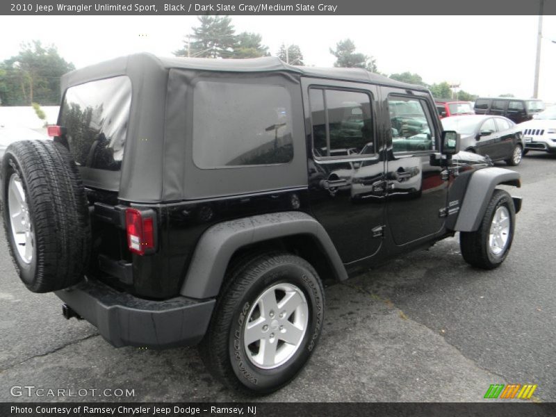 Black / Dark Slate Gray/Medium Slate Gray 2010 Jeep Wrangler Unlimited Sport