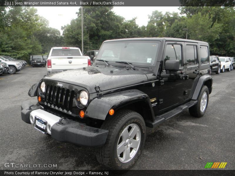 Black / Black/Dark Saddle 2011 Jeep Wrangler Unlimited Sahara 4x4