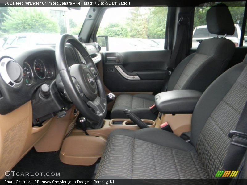 Black / Black/Dark Saddle 2011 Jeep Wrangler Unlimited Sahara 4x4