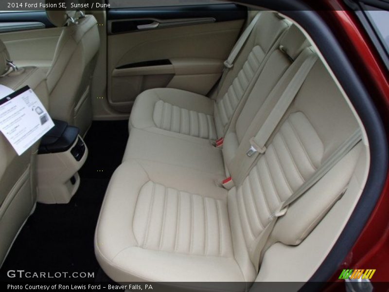 Rear Seat of 2014 Fusion SE