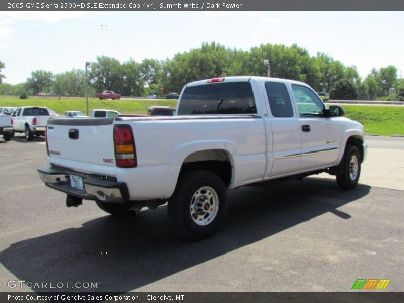 Summit White / Dark Pewter 2005 GMC Sierra 2500HD SLE Extended Cab 4x4