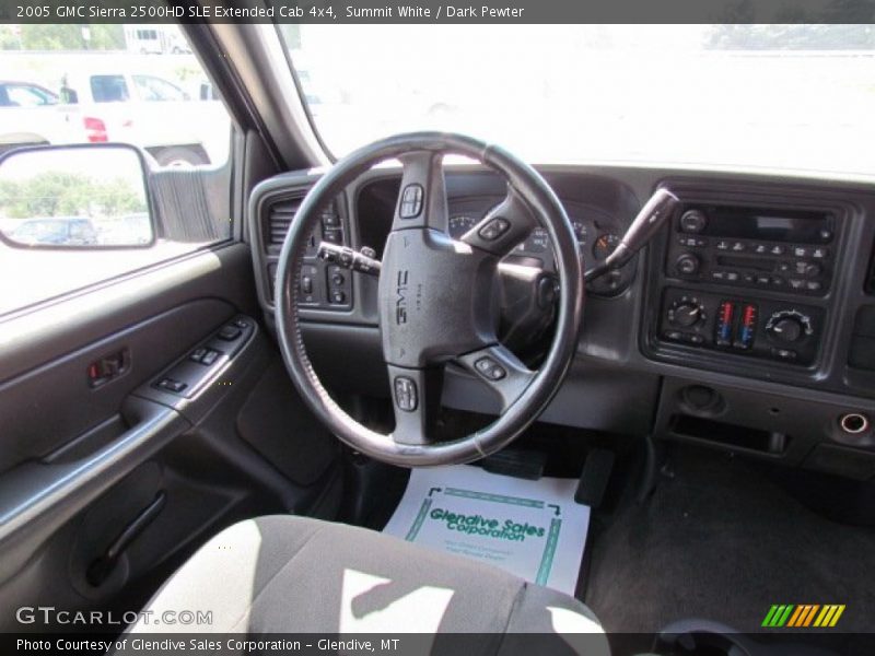 Summit White / Dark Pewter 2005 GMC Sierra 2500HD SLE Extended Cab 4x4