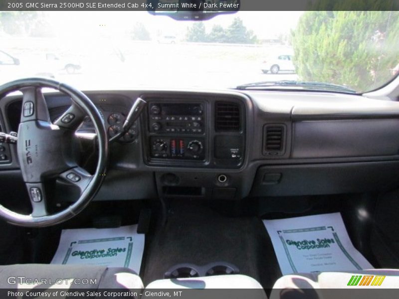 Summit White / Dark Pewter 2005 GMC Sierra 2500HD SLE Extended Cab 4x4