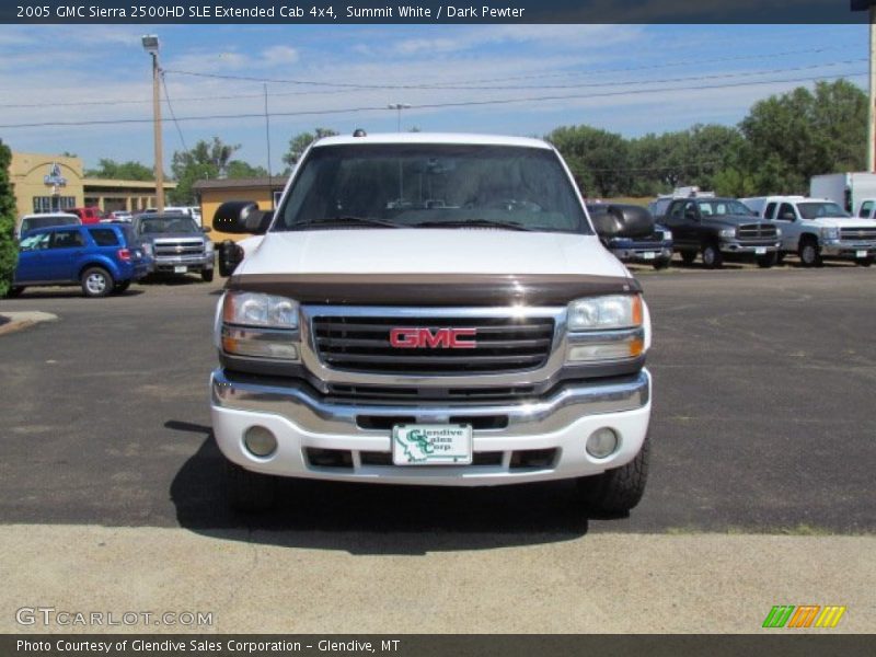 Summit White / Dark Pewter 2005 GMC Sierra 2500HD SLE Extended Cab 4x4